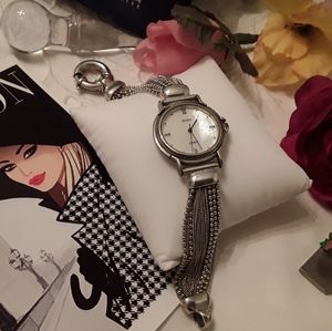 VINTAGE DESIGNER BOMA, 925 SOLID STERLING, MULTI-CHAIN WATCH 8"